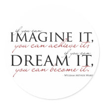 William Ward Imagine Quote Sticker