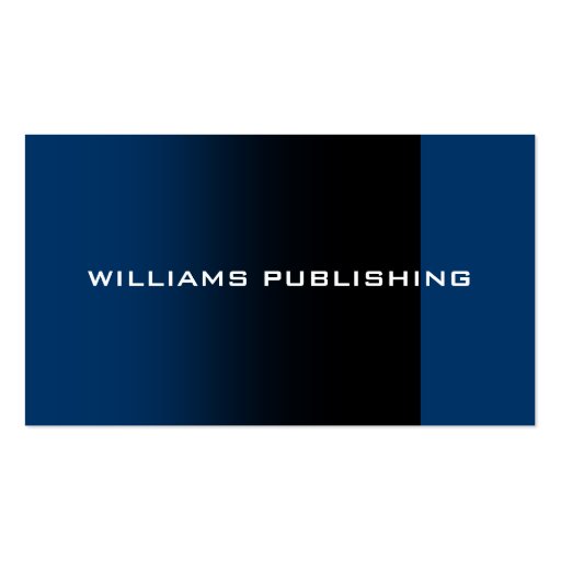 "Williams Publishing" Business Card (front side)