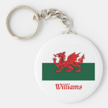 Williams Welsh Flag Keychain