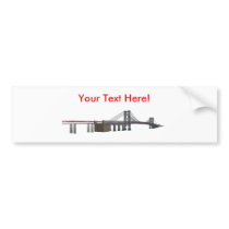 Williamsburg Bridge: 3D Model: bumper stickers