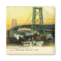 Williamsburg Bridge, New York City, 1905 Vintage Magnets