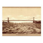 Williamsburg Bridge, New York City 1907 vintage Postcard