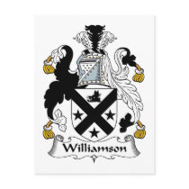 Williamson Family Crest postcards by coatsofarms Williamson Family Crest postcards