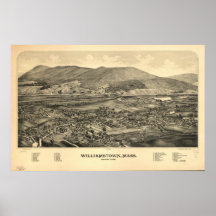 Williamstown Massachusetts 1889 Antique Panorama Posters
