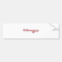 Williamstown Massachusetts Classic Design Bumper Sticker