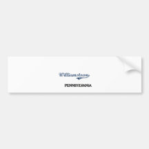 Williamstown Pennsylvania City Classic Bumper Stickers