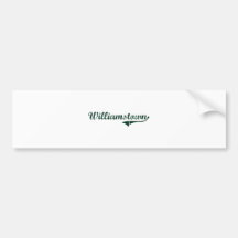 Williamstown Vermont Classic Design Bumper Sticker