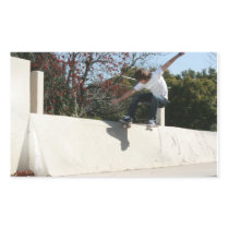 Willie D Backside Noseslide to wallride Rectangular Sticker