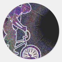 WillieBMX Glowing Edge Round Stickers