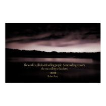 Willingness Motivational Quote Poster Print