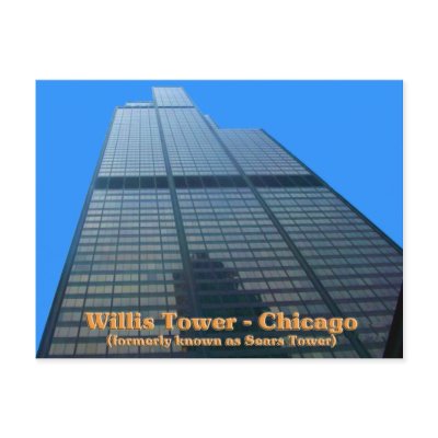 Willis Tower - Formerly Known As The Sears Tower Postcard by malibuitalian