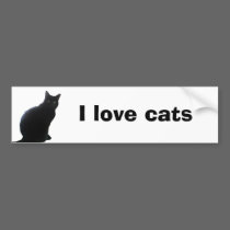Willow copy, I love cats bumper stickers