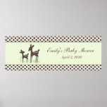 Willow Deer Baby Shower Banner Posters