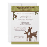 Willow Deer Baby Shower Invitation forest woodland