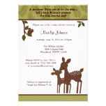Willow Deer Baby Shower Invitation forest woodland