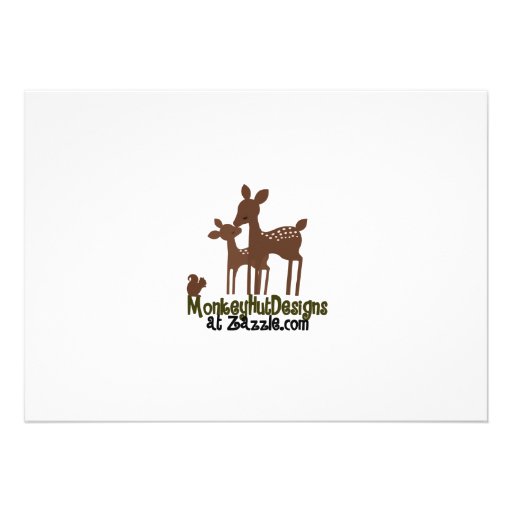 Willow Deer Baby Shower Invitation forest woodland