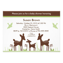 Willow Deer Baby Shower Invitation So Cute