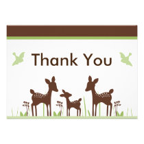 Willow Deer Baby Shower Thank You Card invitations