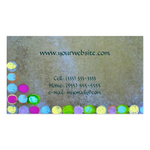 Willow & Fingerprints Business Card Templates (back side)