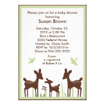 Willow Organic/Deer Baby Shower Invitation invitations