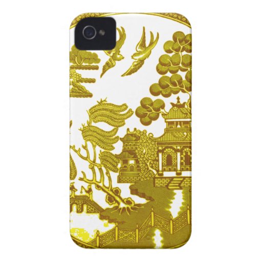 Willow pattern - Gold Case-Mate iPhone 4 Case