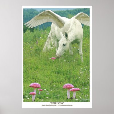 WILLOW" Pegasus Fantasy Art Poster