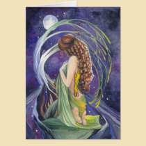Willow, The Moon and Night Blank Greeting Card cards