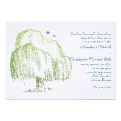 Willow Tree Wedding Invitation