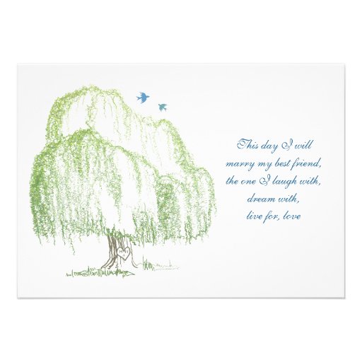 Willow Tree Wedding Invitation