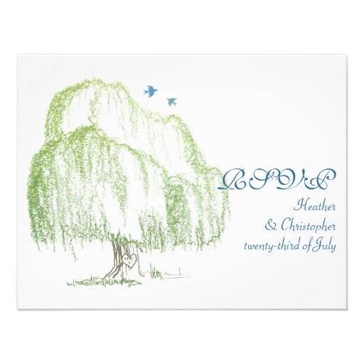 Willow Tree Wedding Response Card Invitation