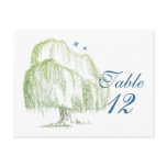 Willow Tree Wedding Table Number Card