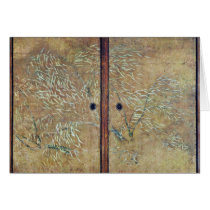 Willow Trees By Eitoku Kano (Best Quality) Greeting Card