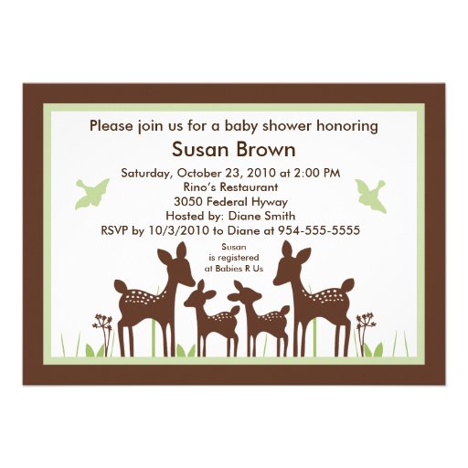 Willow Twins Deer Baby Shower Invitation So Cute