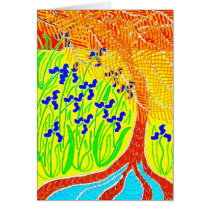 Willow with Irises cards