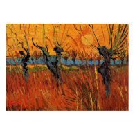 Willows at Sunset by Van Gogh Business Card Templates