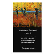 Willows at Sunset,Vincent van Gogh Business Card Template