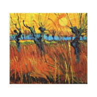 Willows at Sunset,Vincent van Gogh Canvas Print