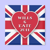 WILLS and KATE 2011 Royal Wedding Magnets magnets