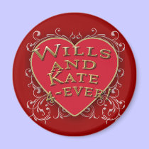 Wills and Kate 4-Ever Royal Wedding Magnets magnets