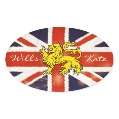 Royal Wedding Party Supplies on Kate Heraldry Lion Oval Stickers Are Fun Royal Wedding Party Favors
