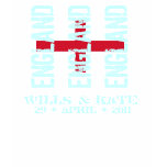 Wills &amp; Kate Flag of ENGLAND T-Shirt