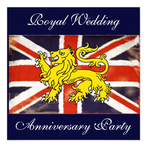 Wills & Kate Royal Wedding Anniversary Invitations