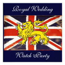 Wills & Kate Royal Wedding Watch Party Invitation invitations