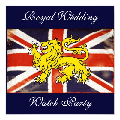 Wills & Kate Royal Wedding Watch Party Invitation