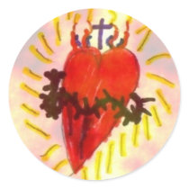 Will's Sacred Heart Image stickers