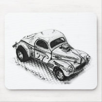 Willy 27 Hot Rod mousepads by BeatrizC Willy 27 Hot Rod mousepads
