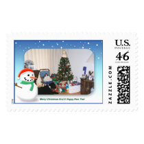 Willy Say Have A Merry X-mas & Happy New Year postage