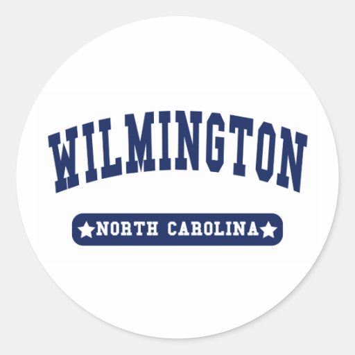 Wilmington North Carolina College Style tee shirts Round Stickers Zazzle