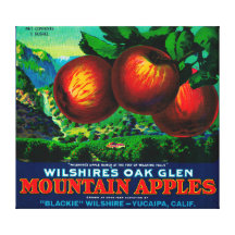 Wilshire's Oak Glen Apple Crate Label Gallery Wrapped Canvas