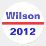 Wilson 2012 round stickers